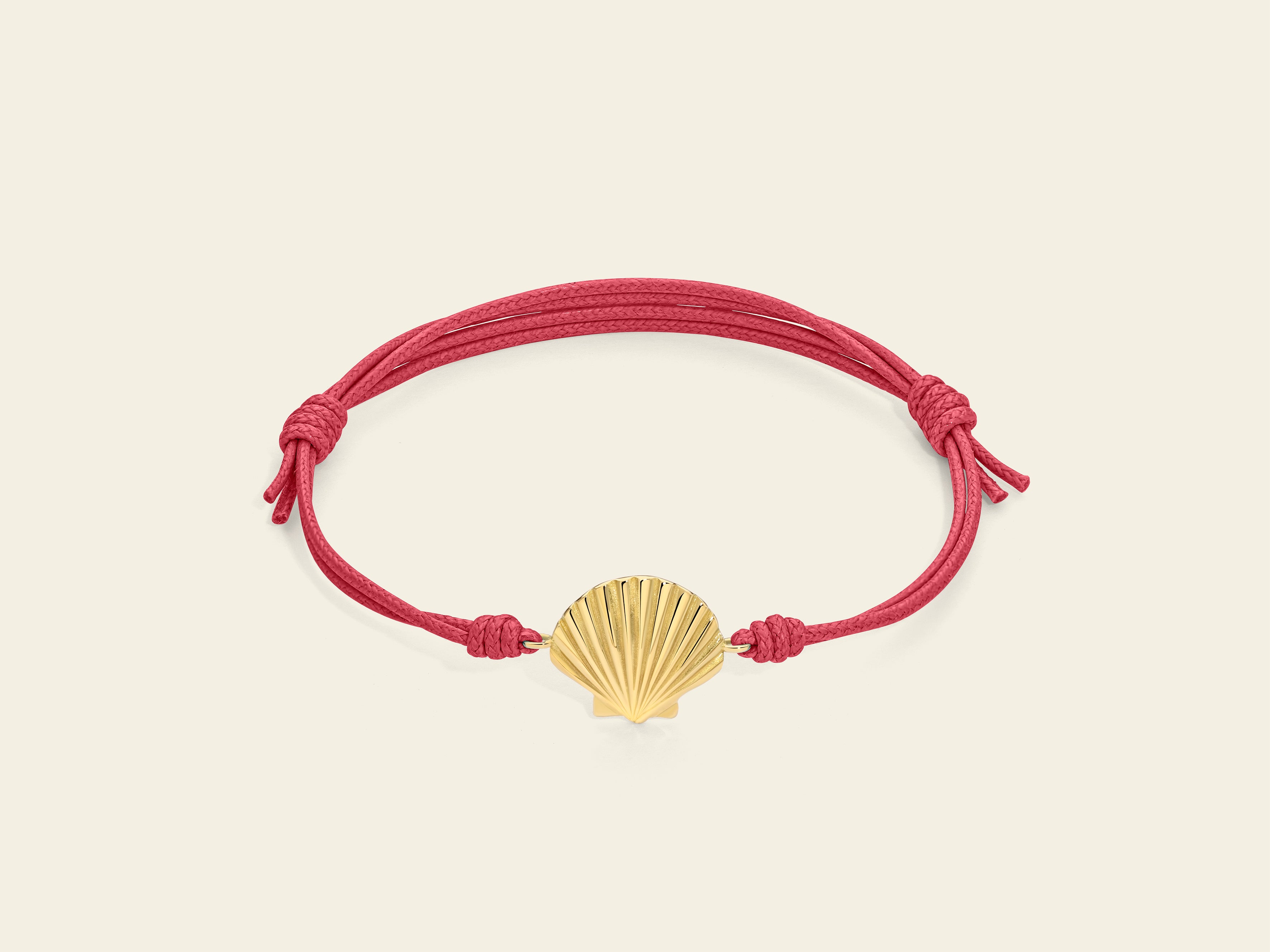 Bracciale cordino con conchiglia