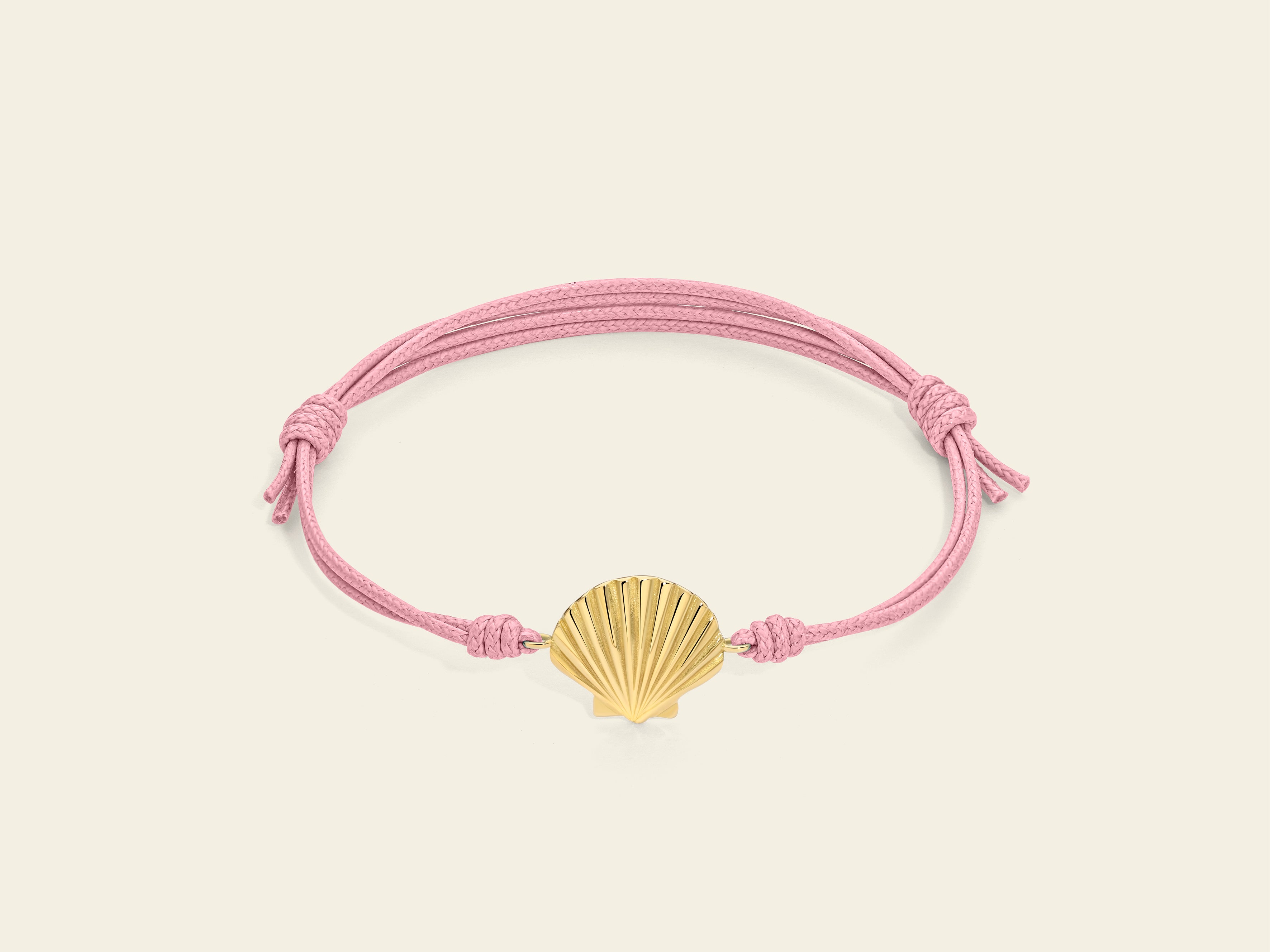 Bracciale cordino con conchiglia