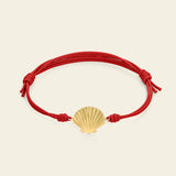 Bracciale cordino con conchiglia