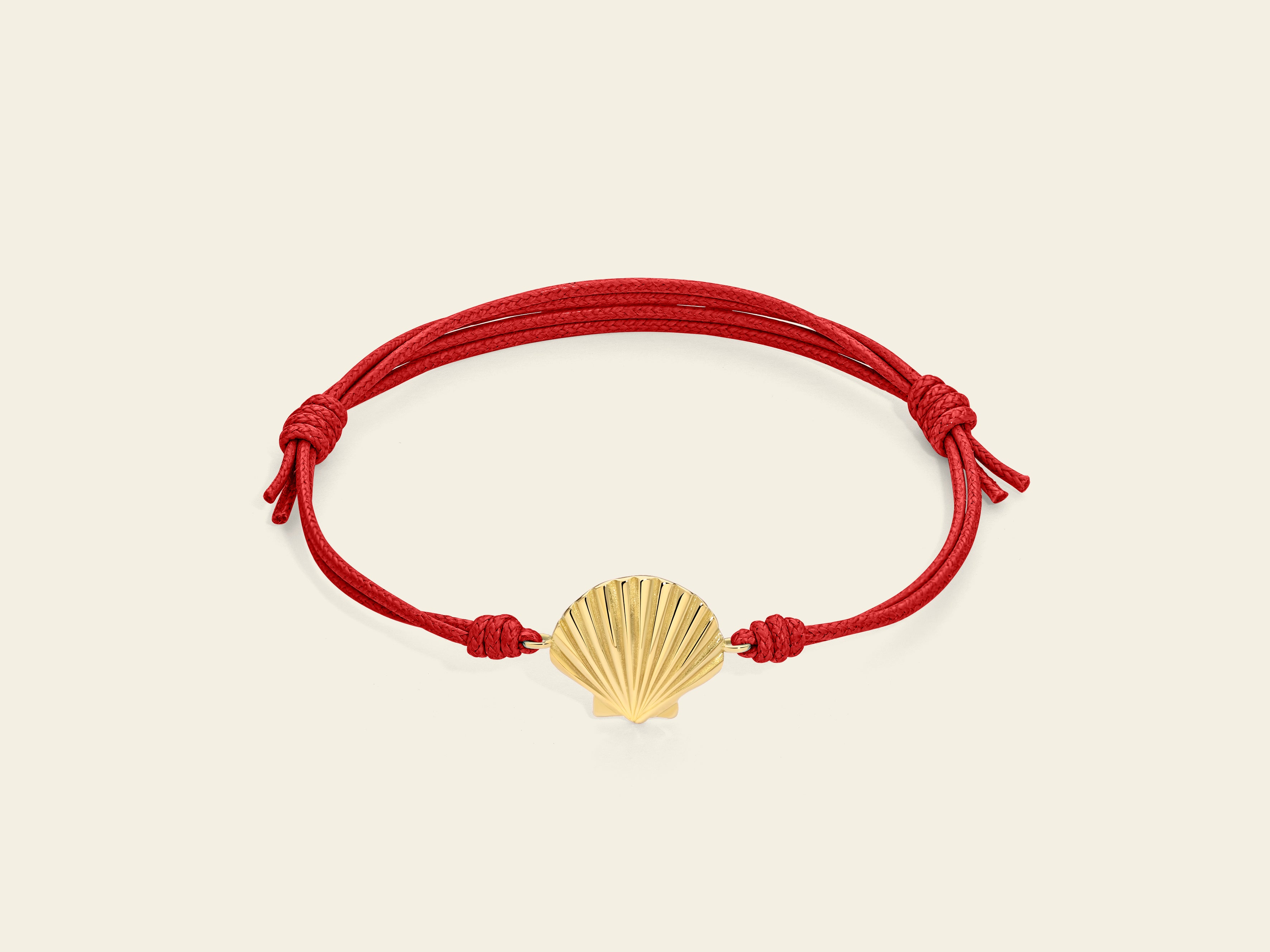 Bracciale cordino con conchiglia