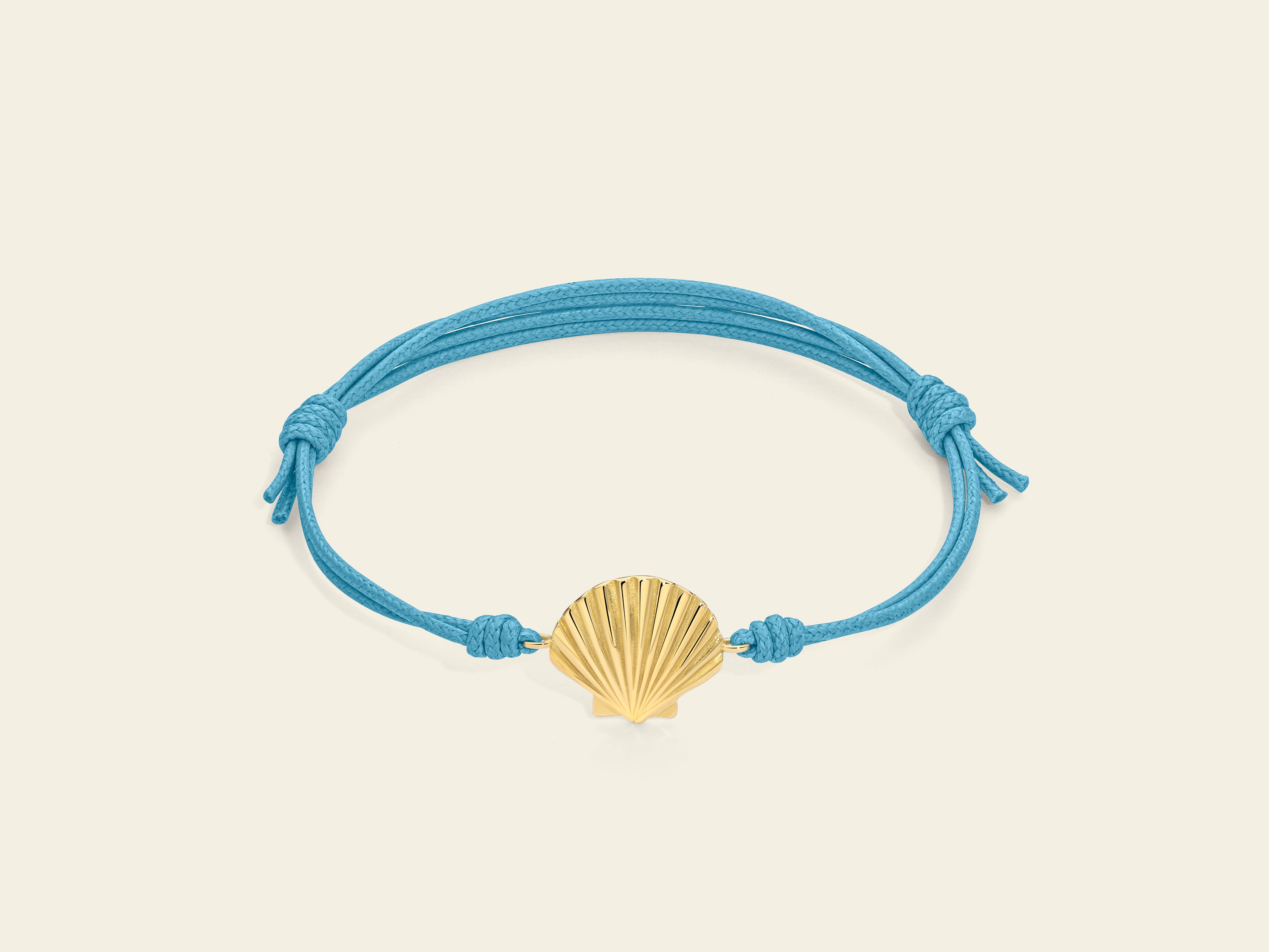 Bracciale cordino con conchiglia