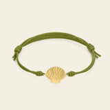 Bracciale cordino con conchiglia